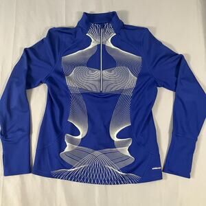 Annika Cutter & Buck Pullover Womens XL Blue CB DryTec ½ Zip Golf UPF 50+